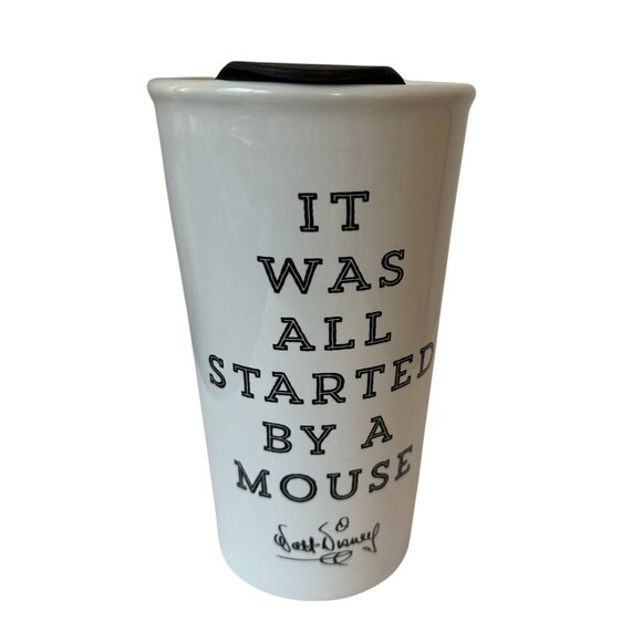 Disney Parks Ceramic Travel Tumbler With Mickey Mouse Design & Lid - Picture 2 of 3